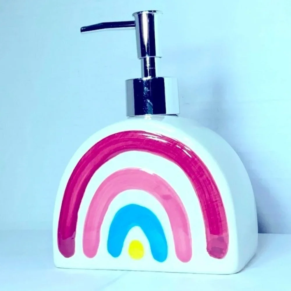 Matt & Maddie Rainbow Soap Dispenser Midnight Unicorn Ceramic Collection Any Age